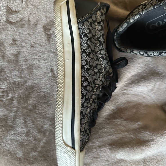 Coach Black and Gray Monogram Sneakers - Picture 5 of 8